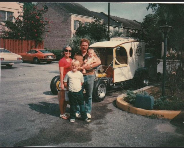 Bausch family traveling to New York from Palm Beach, 1975